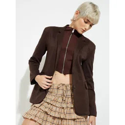 max Women Textured Regular Fit Blazer-picture-37