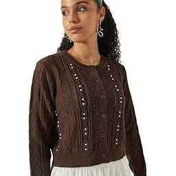 max Women's Acrylic Casual Cardigan-picture-22