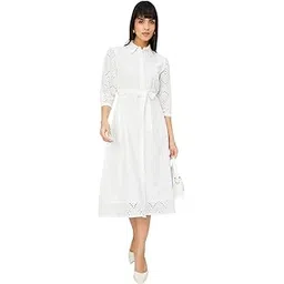 max Women's Cotton A-Line Midi Dress-picture-35