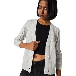 max Women's Cotton Blend Casual Cardigan-picture-35