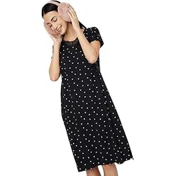 max Women's Cotton Blend Knee Length Classic Nightgown-picture-44