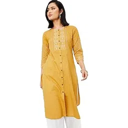 max Women's Cotton Blend Regular Fit Casual Kurta-picture-20