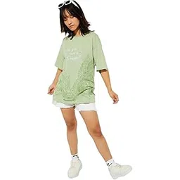 max Women's Cotton Oversized Fit URB_N Oversized Graphic Printed T-Shirt-picture-47