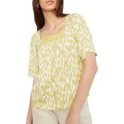 Max Women's Cotton Regular Fit Plus Size Printed Puffed Sleeve Top-picture-36