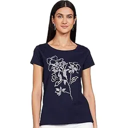 max Women's Cotton Regular Fit Printed Round Neck T-Shirt-picture-42