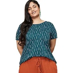 max Women's Cotton Regular Fit Printed Round Neck T-Shirt-picture-32