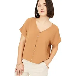 max Women's Cotton Solid Regular Fit Top-picture-39