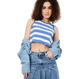 max Women's Cotton Striped Regular Fit Top-picture-44