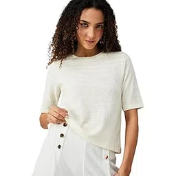 max Women's Solid Regular Fit T-Shirt-picture-36