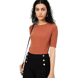 max Women's Solid Regular Fit T-Shirt-picture-15