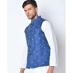 maxence Tailored Fit Nehru Jacket-picture-43