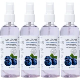 maxisoft Sanitizer Spray (Blueberry) 120 ml | Aloe & Neem | Paraben Free Hand Sanitizer-picture-11