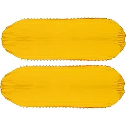 Mayabi 100% Pure Cotton Bolster Cover Set | 16x32 Inches | 300 Tc | Bed/Diwan Side Pillow Covers Only | Bed Side Long Side Pillow Case | Tie Closure - (Set of 2) (Yellow)-picture-15