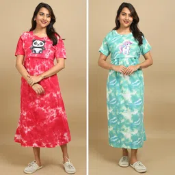 mayaval Pack of 2 Women Maternity/Nursing Nighty-picture-16