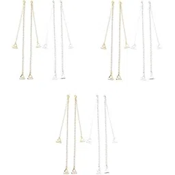 maycreate 2 Pairs Bra Straps for Women Fancy, Adjustable Crystal Beaded Bra Straps Chain, Rhinestone Straps for Bra Women, Shining Shoulder Strap for Strapless Dress (Silver & Gold) 3 PCS-picture-42