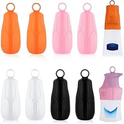maycreate 8pcs Silicone Elastic Sleeves for Travel Bottles for Toiletries Kit, Reusable Leakproof Cover for Travel Bottle, Toiletry Bottles Sleeve Travel Accessories with Loop Handles-picture-27