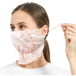 maycreate Floral Print Sun Protection Mask for Women Reusable Breathable Face Cover Party Mask-picture-12