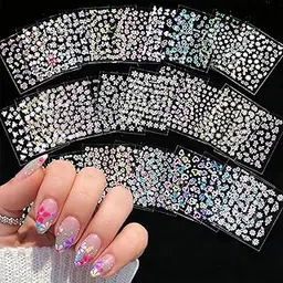 maycreate MAYCREATE® Mini Flower Nail Art Stickers 30 Sheet Colorful Daisy for Extension Self-Adhesive Embossing DIY Embellishments-picture-33