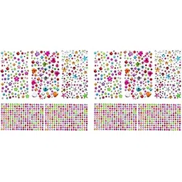MAYCREATE® 5 Sheet Gem Stickers Rhinestones Acrylic Color Self Adhesive Face Jewels for Women Girls Kids DIY Crafts Makeup Nail Art Sketchbook Decorations 10PCS-picture-40