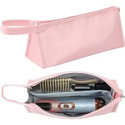 MAYCREATE® PU Leather Travel Case for Airwrap Styler Supersonic Hair Dryer, Waterproof Anti-Scratch Dustproof Shockproof Protection Portable Storage Bag Travel Gift Case, Pink-picture-12