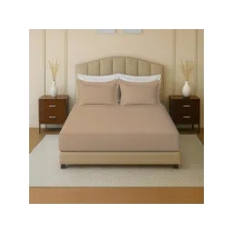 Mayfair Homes London 100 % Cotton 144Tc King Size Fitted Bedsheet Set With 2 Pillow Covers-picture-28