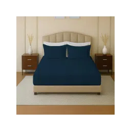 Mayfair Homes London 100 % Cotton 144Tc King Size Fitted Bedsheet Set With 2 Pillow Covers-picture-22