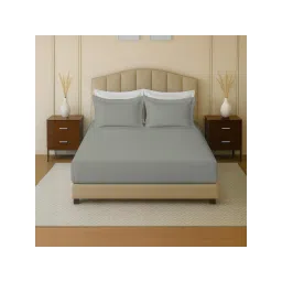 Mayfair Homes London 100 % Cotton 144Tc King Size Fitted Bedsheet Set With 2 Pillow Covers-picture-21