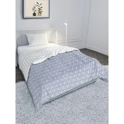 MAYFAIR HOMES LONDON Blue Printed Cotton AC Room 120 GSM Single Reversible Bed Dohar-picture-1