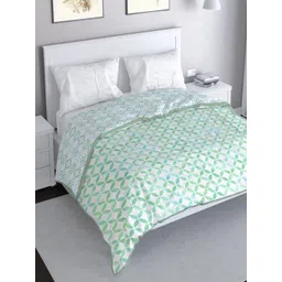 MAYFAIR HOMES LONDON Green & White Geometric Cotton Mild Winter 150 GSM Double Bed Dohar-picture-35