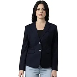 maykr Black Blazer for Women,Casual Blazer image 1