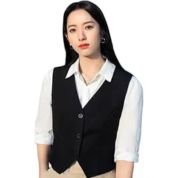 maykr Black WaistCoat,Regular Fit WaistCoat,Cotton Blend WaistCoat,Casual WaistCoat,Office Wear WaistCoat,Women WaistCoat,WaistCoat06.-picture-45