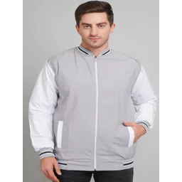MAYKR Men Colourblocked Polyester Lightweight Bomber with Embroidered Jacket-picture-28
