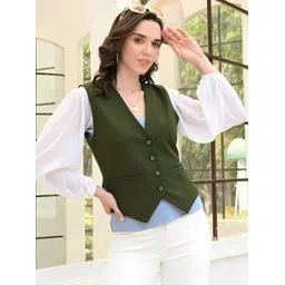 maykr Solid Women Waistcoat-picture-44