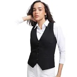 maykr WaistCoat,RegularFit WaistCoat,Black WaistCoat,Cotton Blend WaistCoat,Casual WaistCoat,Office Wear WaistCoat,Women WaistCoat,WaistCoat04.-picture-21