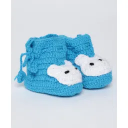 MayRa Knits Animal Patch Booties - Blue-picture-12