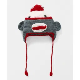 Mayra Knits Cutie Face Cap Set - Gray & White-picture-27