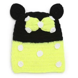 MayRa Knits Hand Knitted Bow & Ears Applique Crochet Cap - Multi Colour-picture-31
