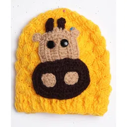 MayRa Knits Hand Knitted Crochet Giraffe Designed Cap - Yellow-picture-34