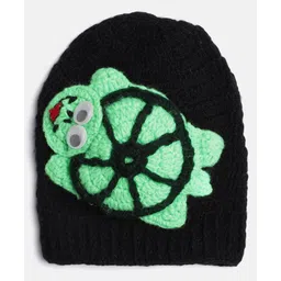MayRa Knits Hand Knitted Tortoise Crochet Designed Cap - Black-picture-34