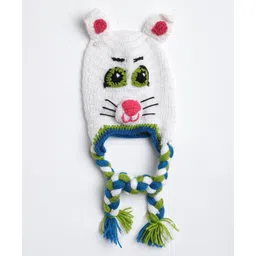 MayRa Knits Knitted Cat Crochet Designed Cap - White-picture-28