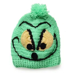 MayRa Knits Monster Detailed Hand Knitted Bobble Cap - Green-picture-19