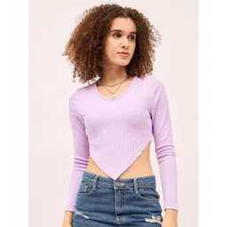 Mayra Women Round Neck Fitted Crop Top-picture-26