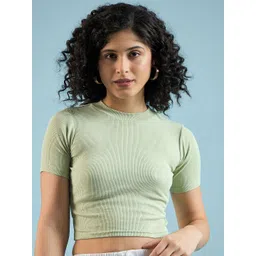 Mayra Women Short Sleeves Cotton Tank Crop Top-picture-33