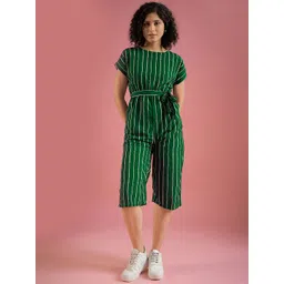Mayra Women Striped Capri Jumpsuit-picture-35