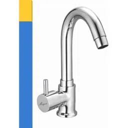 Mayur Ocich Flaro 3/4 inch Brass Chrome Plated Centerset Mounted Revolving Swan Neck Sink Cock image 2