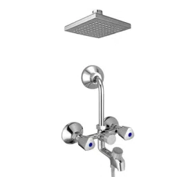 Mayur Ocich Tri 2 Pcs Tri-0710 Brass 3 In 1 Heavy Duty Wall Mount Wall Mixer Set with 6 inch Rain Shower-picture-31
