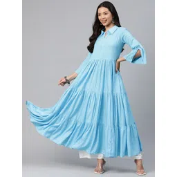 MBE Women Polka Dot Printed Pastels Anarkali Kurta-picture-13