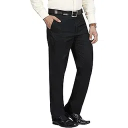 mc henry McHenry Men's Solid Formal Regular Fit Wrinkle Free PolyViscose Trousers-picture-28