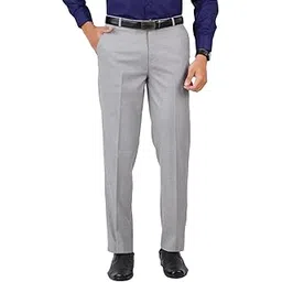 mc henry McHenry Men's Wrinkle Free Polyester Blended Stretchable Self Design Formal Regular Fit Trousers-picture-52
