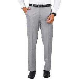 mc henry McHenry Men's Wrinkle Free Stretchable Self Design Formal Regular Fit Trousers-picture-38